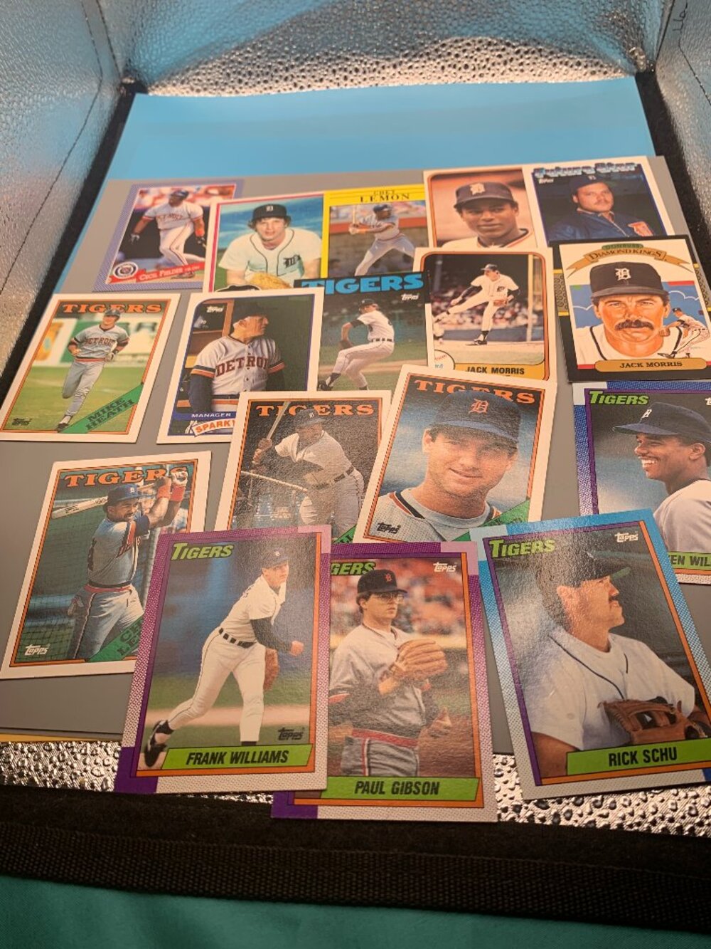 17ct 1986-1993 Topps Donruss Detroit Tigers Misc Baseball Trading Cards NRMT